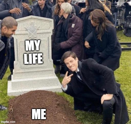 Grant Gustin Over Grave meme example 1