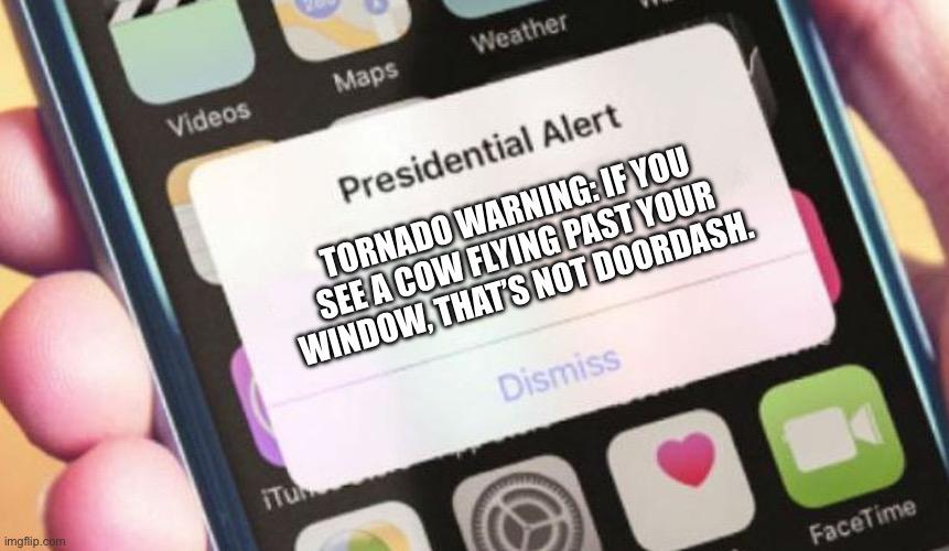 Presidential Alert meme example 2
