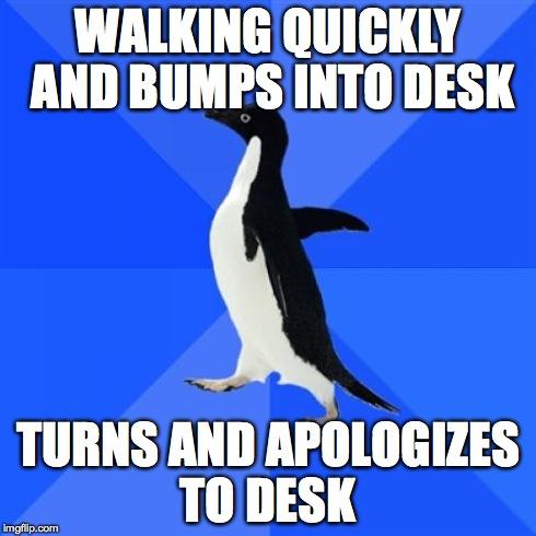 Socially Awkward Penguin meme example 1