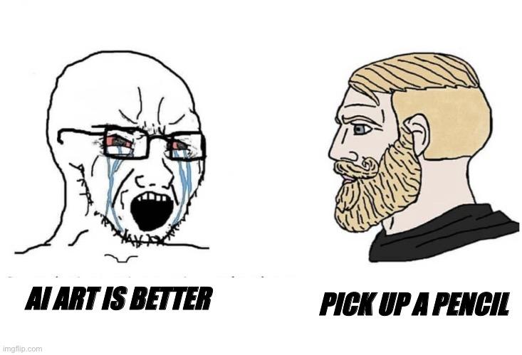 Soyboy vs Yes Chad meme example 2