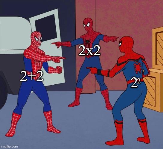 Spider-Man Triple Pointing meme example 1