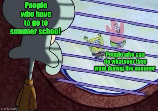 Squidward Window meme example 1