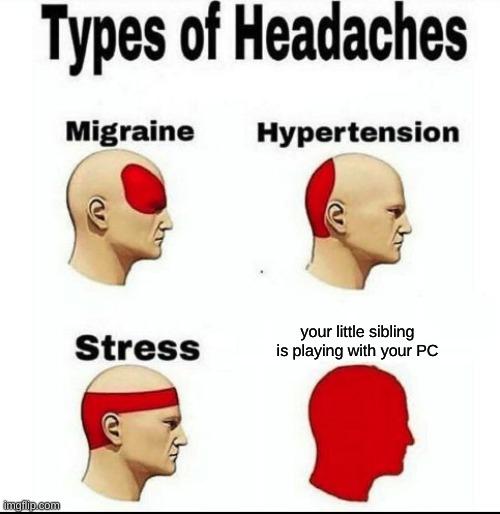 Types of Headaches meme example 1