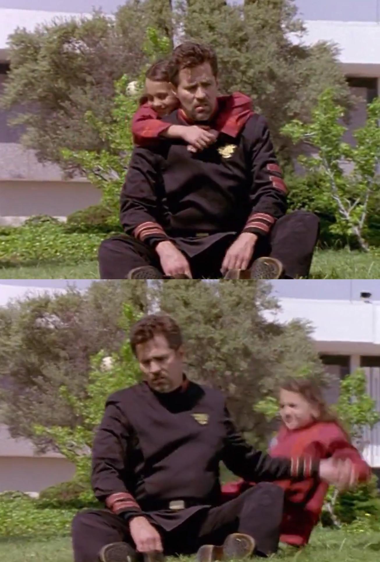 Depressed dad throws daughter away.