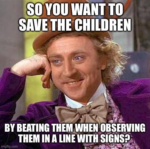 Saving the children by stick and island