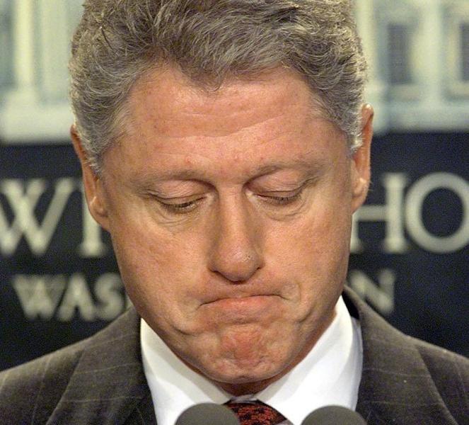 Sad Bill Clinton
